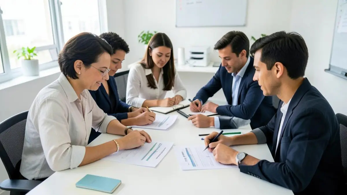 Equipe de empresa analisando crédito com garantia em Florianópolis (SC)